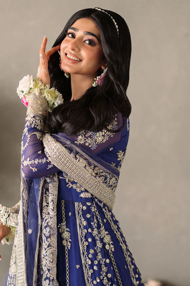 Mushq Mastani Evening Embroidered Chiffon 3Pc Suit MCH-04 SEHAR - House Of Hania