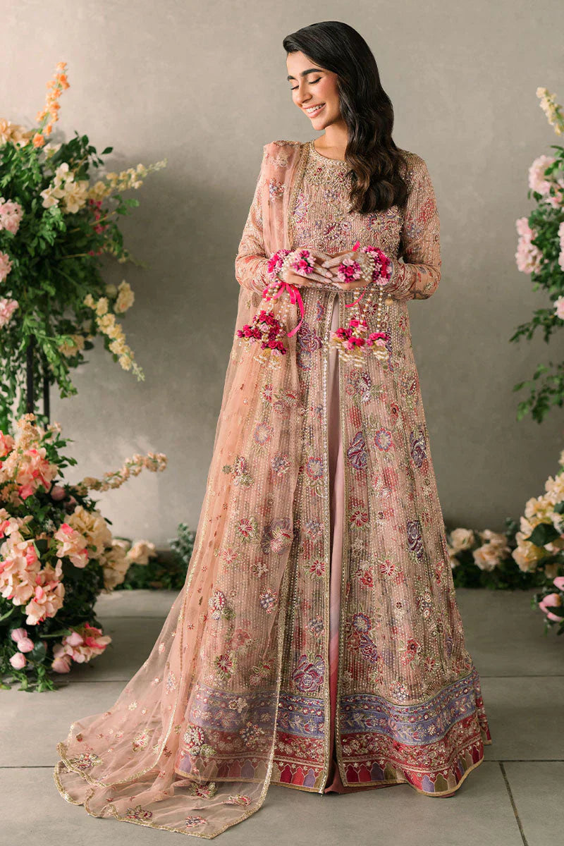 Mushq Mastani Evening Embroidered Chiffon 3Pc Suit MCH-04 SEHAR - House Of Hania