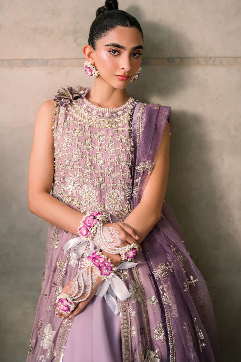 Mushq Mastani Evening Embroidered Chiffon 3Pc Suit MCH-05 SANA - House Of Hania