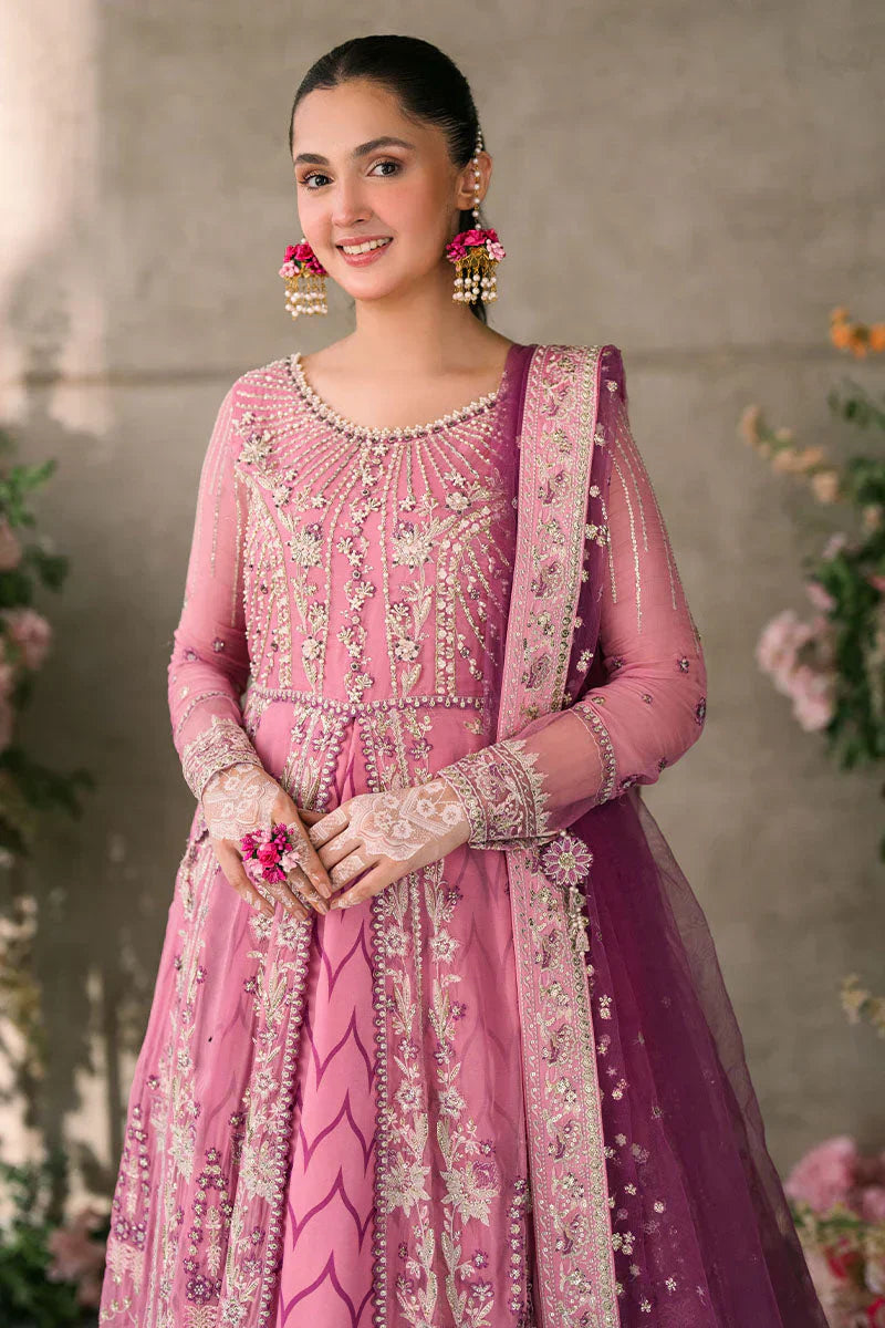 Mushq Mastani Evening Embroidered Chiffon 3Pc Suit MCH-08 DUA - House Of Hania
