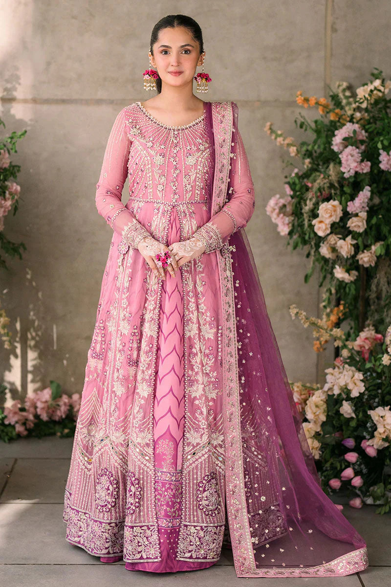 Mushq Mastani Evening Embroidered Chiffon 3Pc Suit MCH-08 DUA - House Of Hania