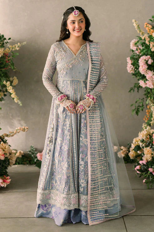 Mushq Mastani Evening Embroidered Chiffon 3Pc Suit MCH-09 EZZA - House Of Hania