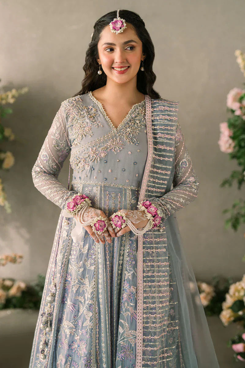 Mushq Mastani Evening Embroidered Chiffon 3Pc Suit MCH-09 EZZA - House Of Hania