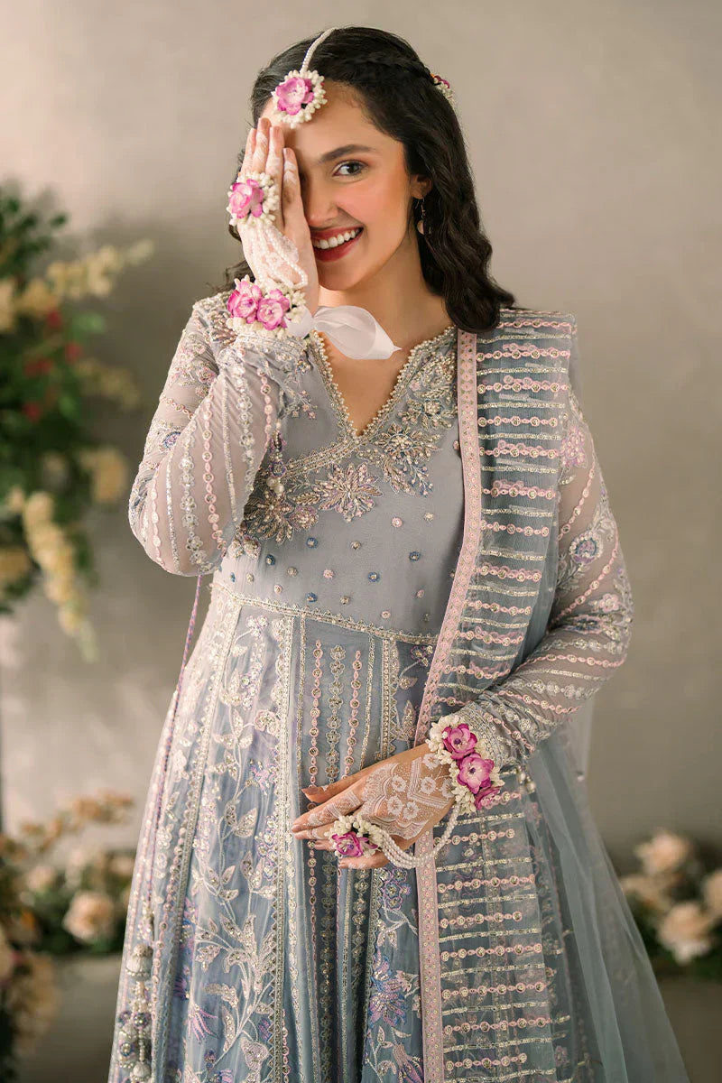 Mushq Mastani Evening Embroidered Chiffon 3Pc Suit MCH-09 EZZA - House Of Hania