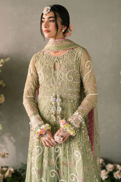 Mushq Mastani Evening Embroidered Chiffon 3Pc Suit MCH-10 NAMAR - House Of Hania