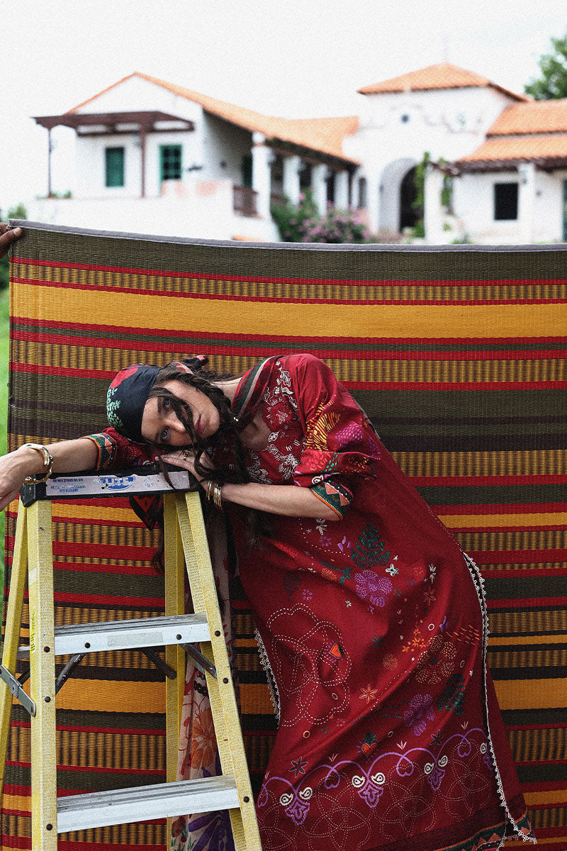 Mushq | Mirasol Printed Cambric | Amber Bosque - House Of Hania