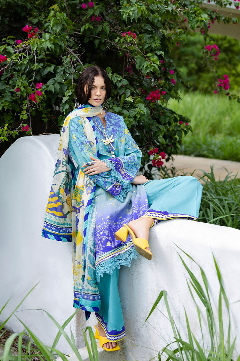 Mushq | Mirasol Printed Cambric | Mar Azul - House Of Hania
