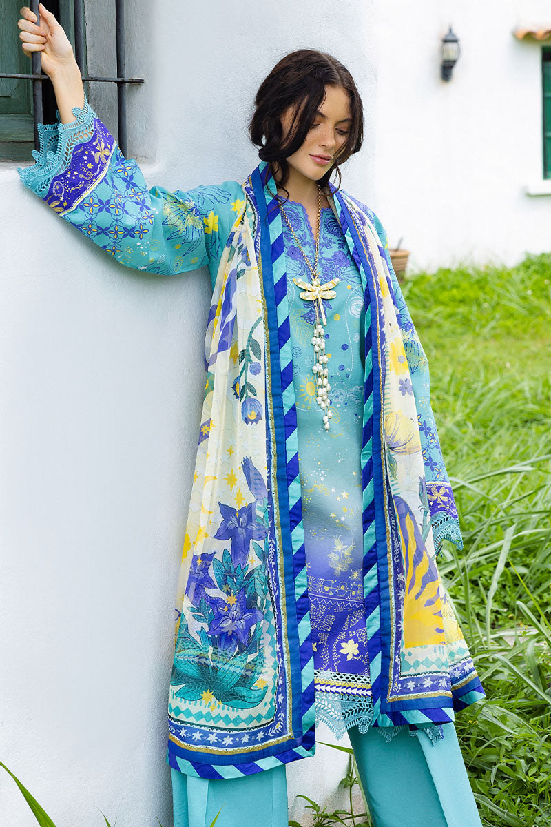 Mushq | Mirasol Printed Cambric | Mar Azul - House Of Hania