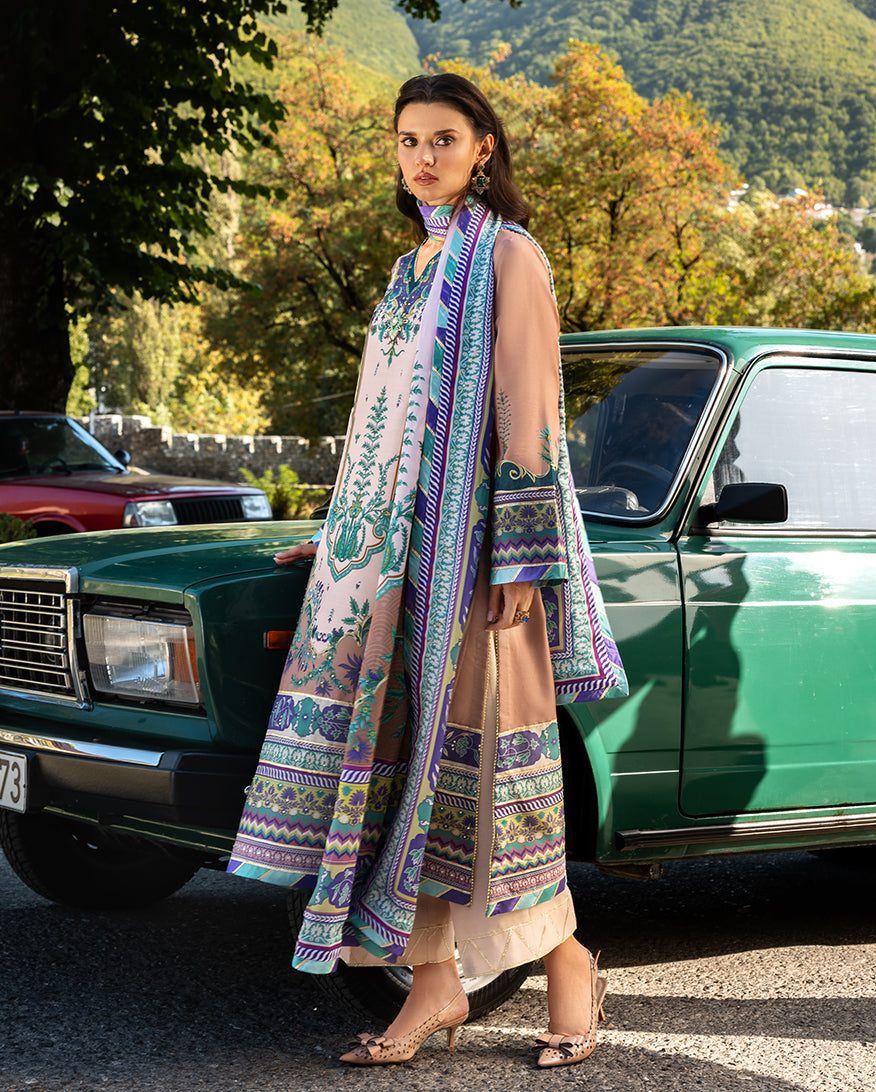 Mushq | Nirvana Printed Silk | Aurora Echo - House Of Hania