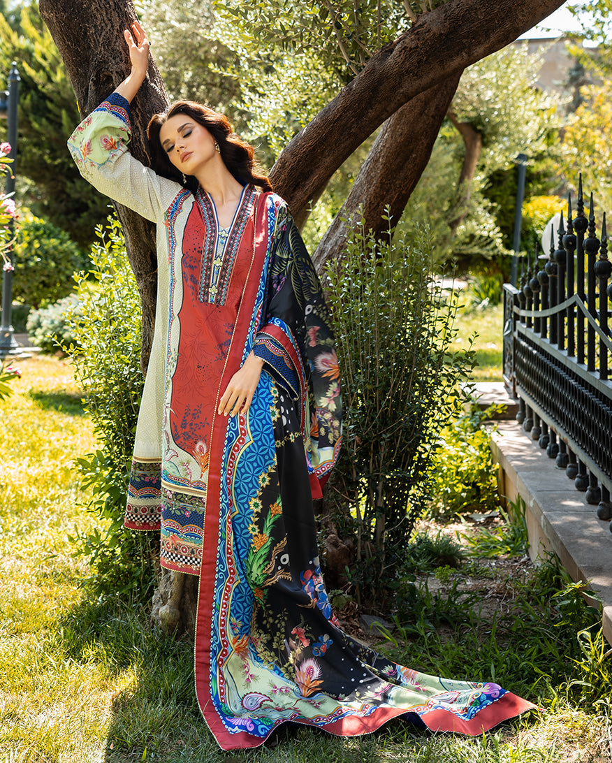 Mushq | Nirvana Printed Silk | Ethereal Gleam - House Of Hania