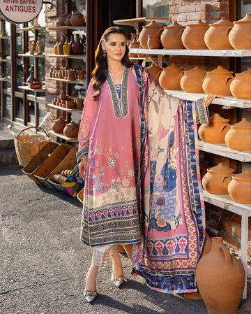 Mushq | Nirvana Printed Silk | Meridian Bloom - House Of Hania