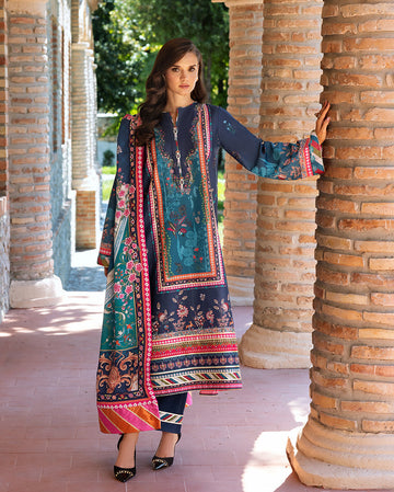 Mushq | Nirvana Printed Silk | Nova Bloom - House Of Hania