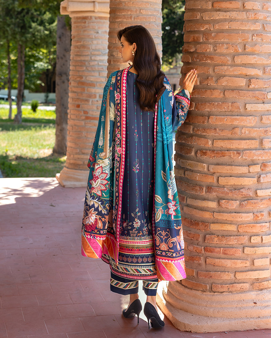 Mushq | Nirvana Printed Silk | Nova Bloom - House Of Hania