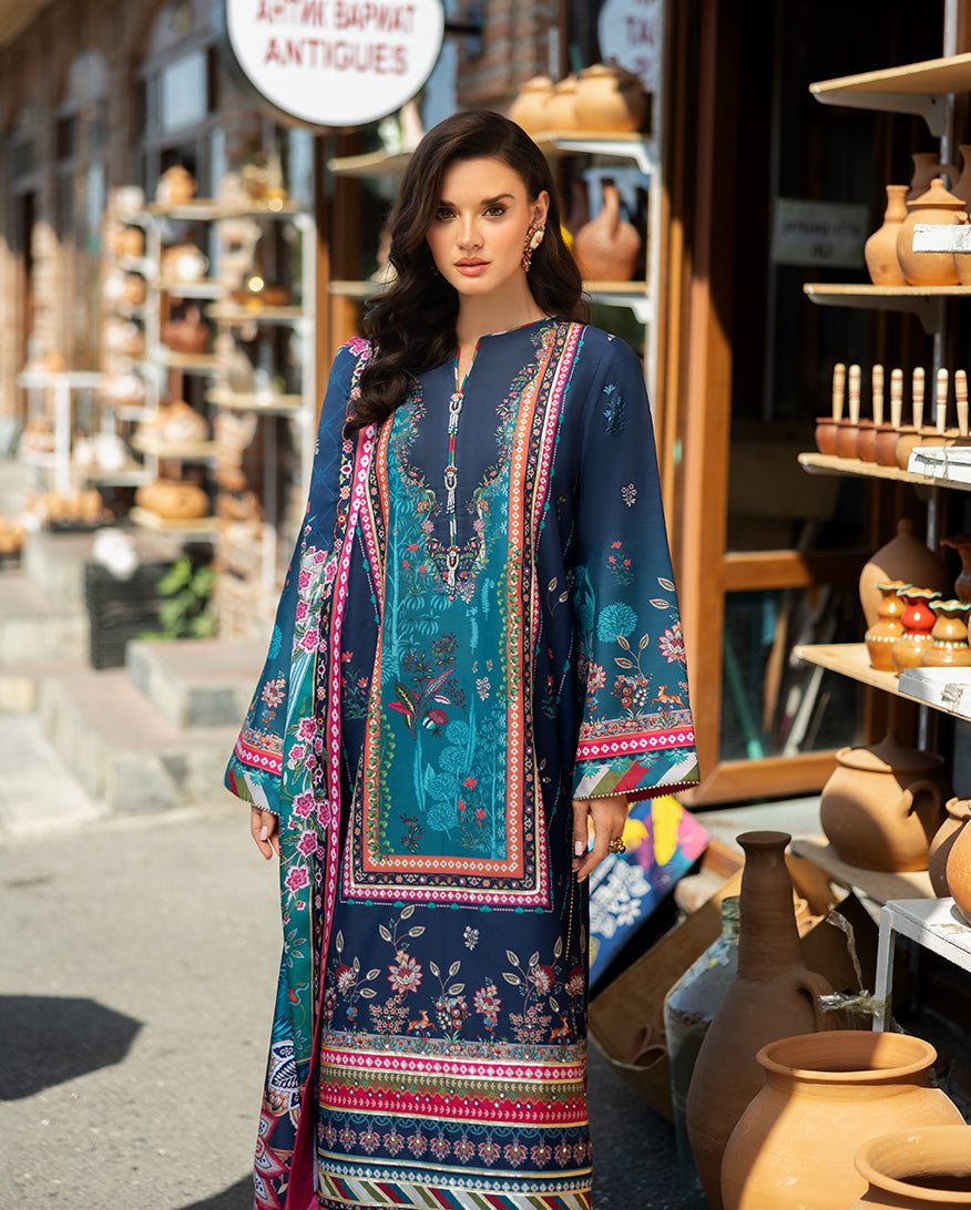 Mushq | Nirvana Printed Silk | Nova Bloom - House Of Hania