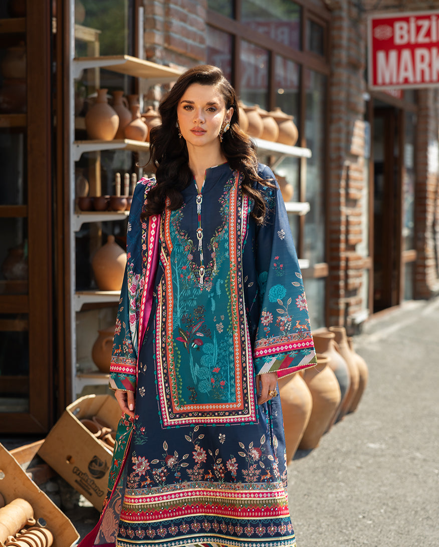 Mushq | Nirvana Printed Silk | Nova Bloom - House Of Hania