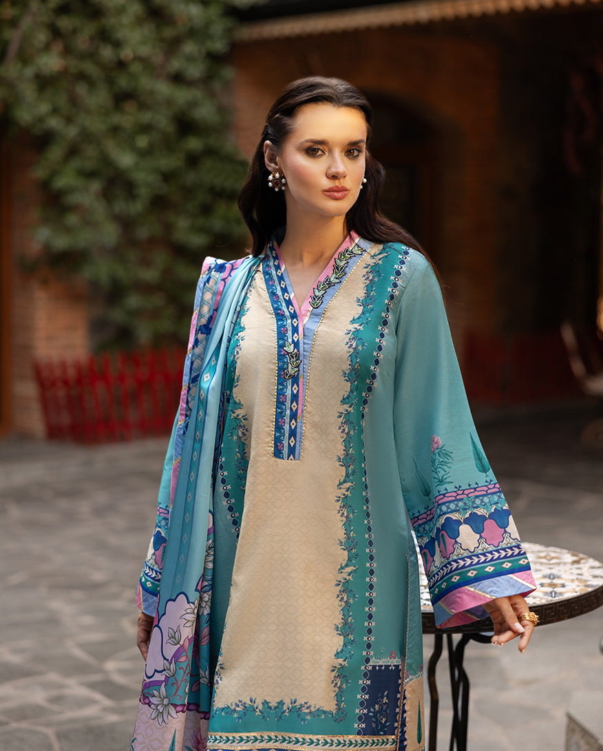 Mushq | Nirvana Printed Silk | Seraphic Dust - House Of Hania