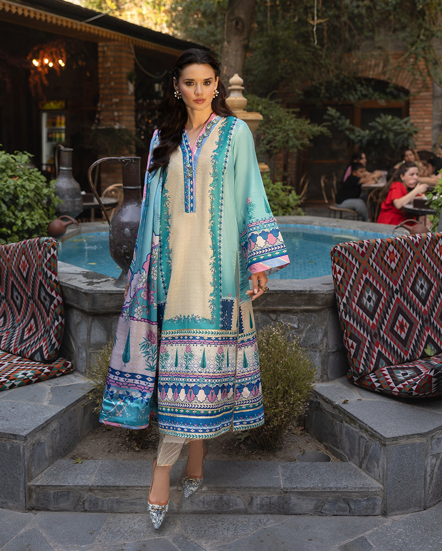 Mushq | Nirvana Printed Silk | Seraphic Dust - House Of Hania