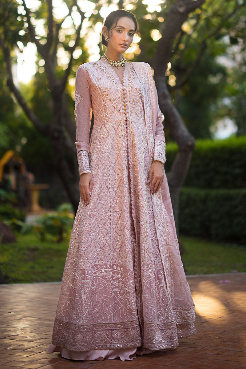 Aanya – Pink Khaddi Net (3-Piece) by Mushq