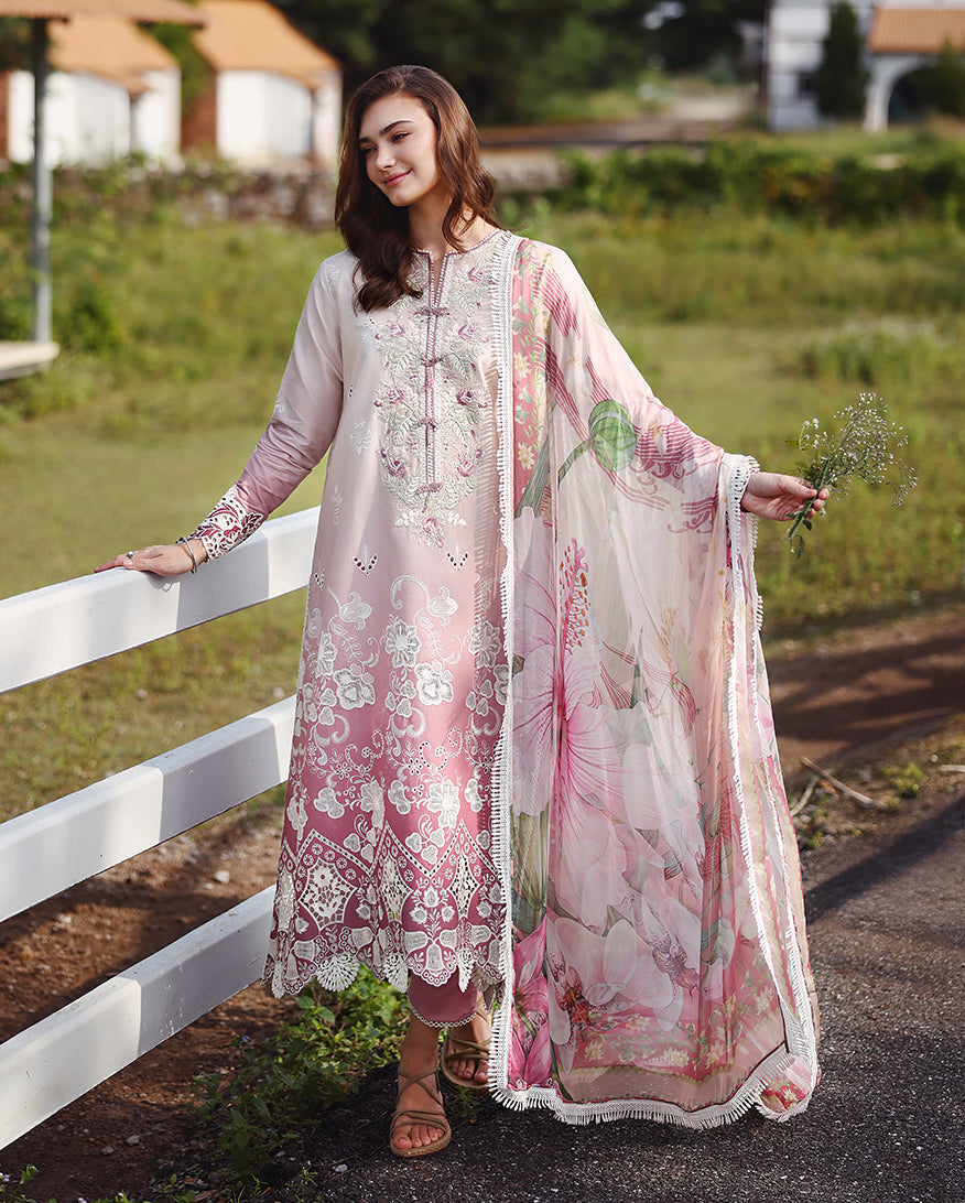 Mushq | Solace | Ombre Chikankari | Dew Drift - House Of Hania
