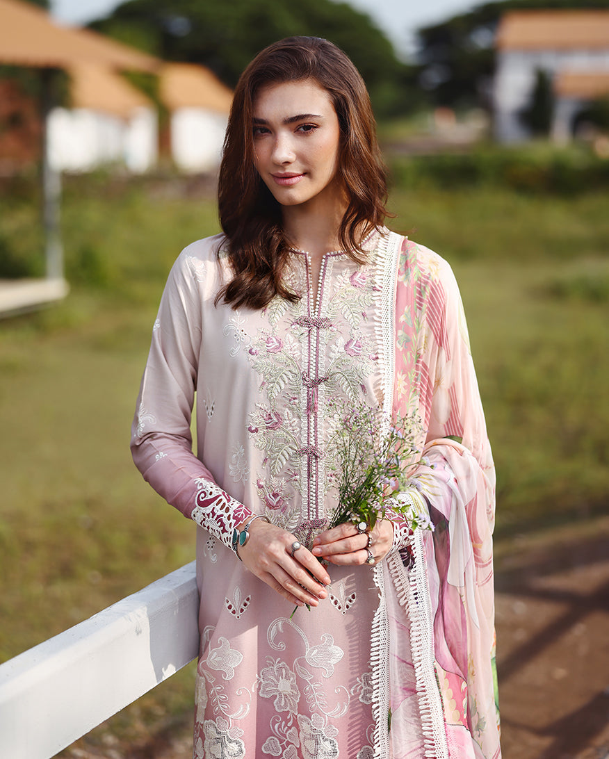 Mushq | Solace | Ombre Chikankari | Dew Drift - House Of Hania
