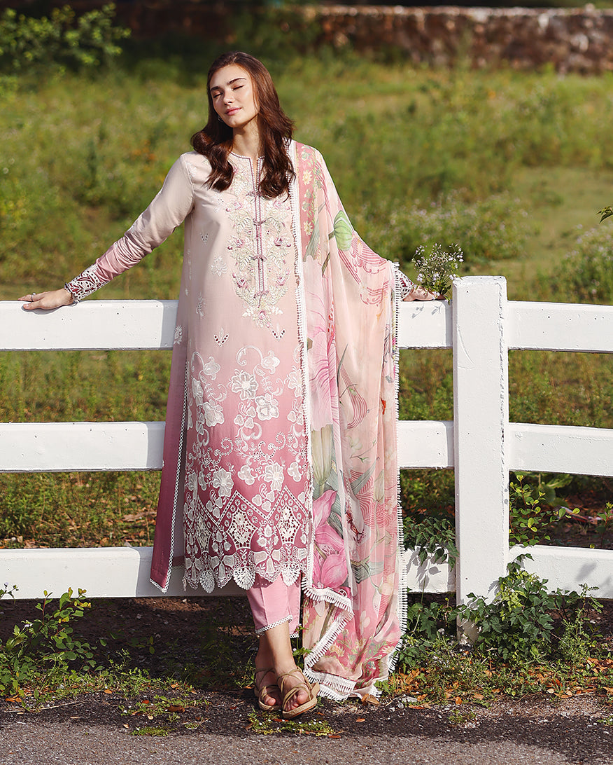 Mushq | Solace | Ombre Chikankari | Dew Drift - House Of Hania