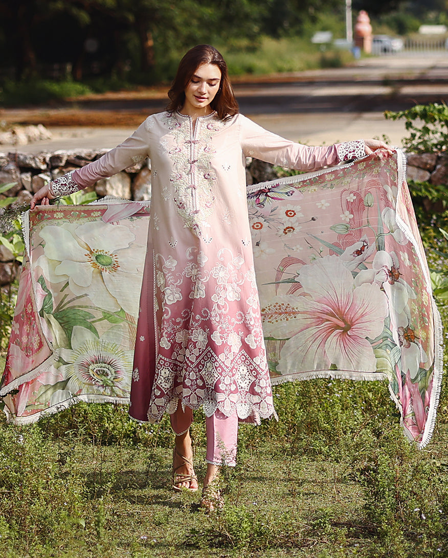 Mushq | Solace | Ombre Chikankari | Dew Drift - House Of Hania