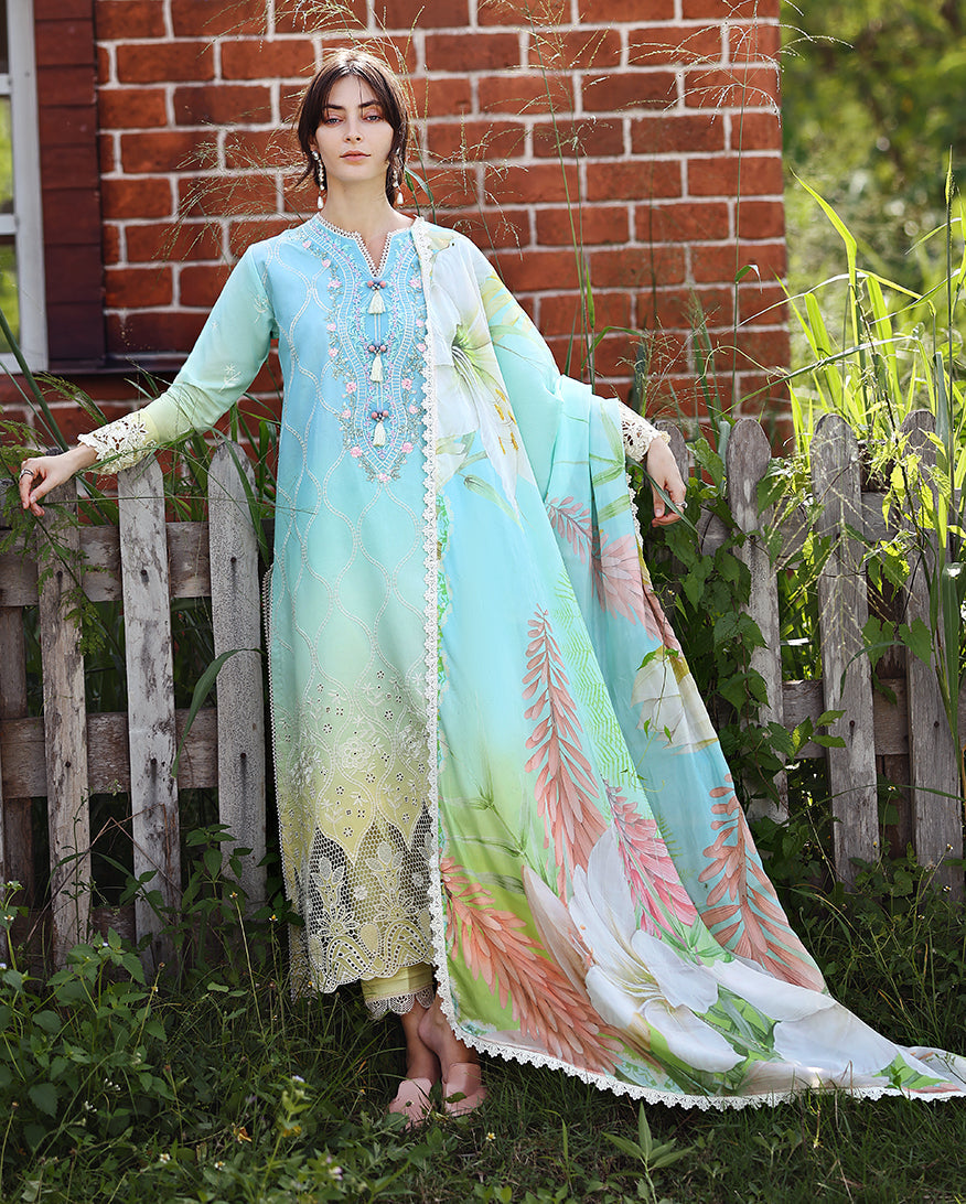 Mushq | Solace | Ombre Chikankari | Ethereal Pause - House Of Hania