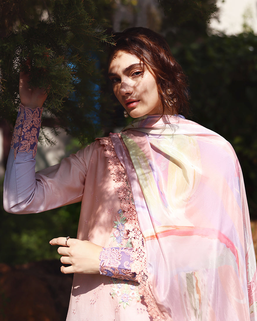 Mushq | Solace | Ombre Chikankari | Morning Veil - House Of Hania