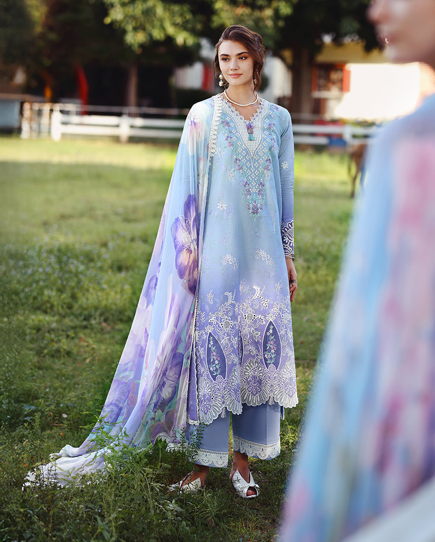 Mushq | Solace | Ombre Chikankari | Ombre Whisper - House Of Hania