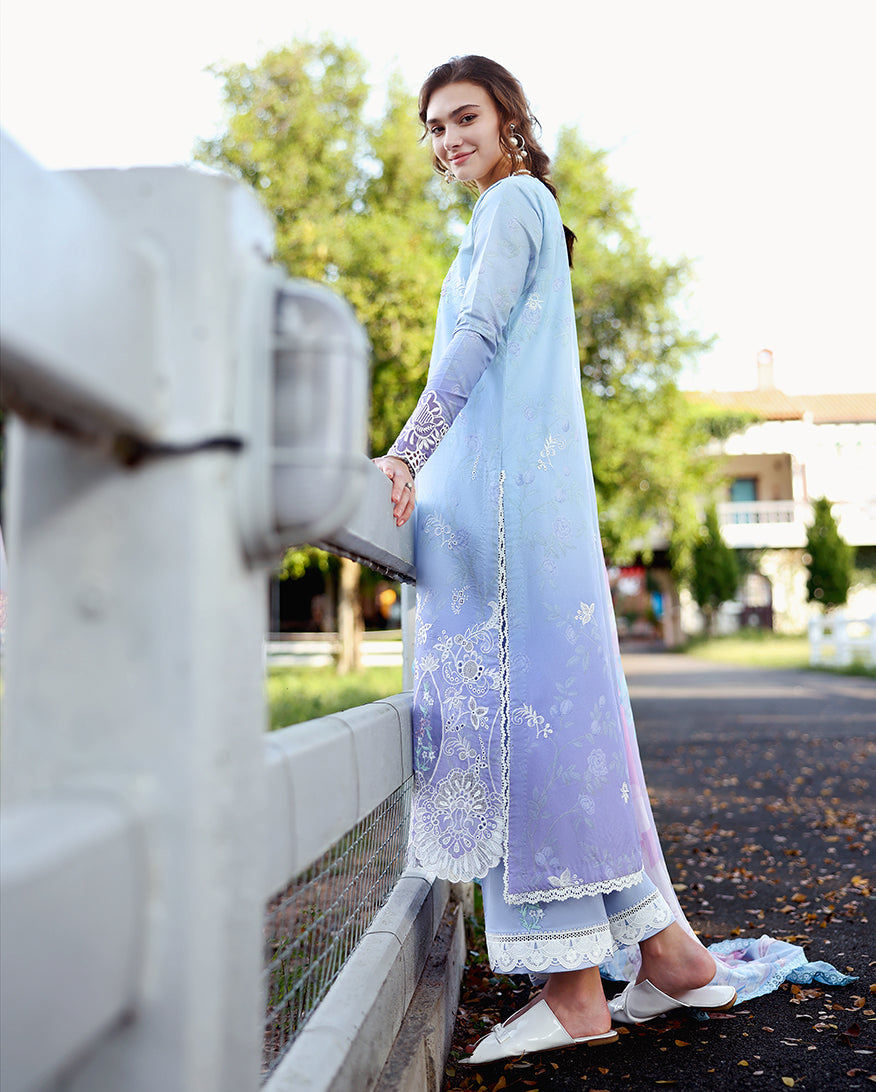 Mushq | Solace | Ombre Chikankari | Ombre Whisper - House Of Hania