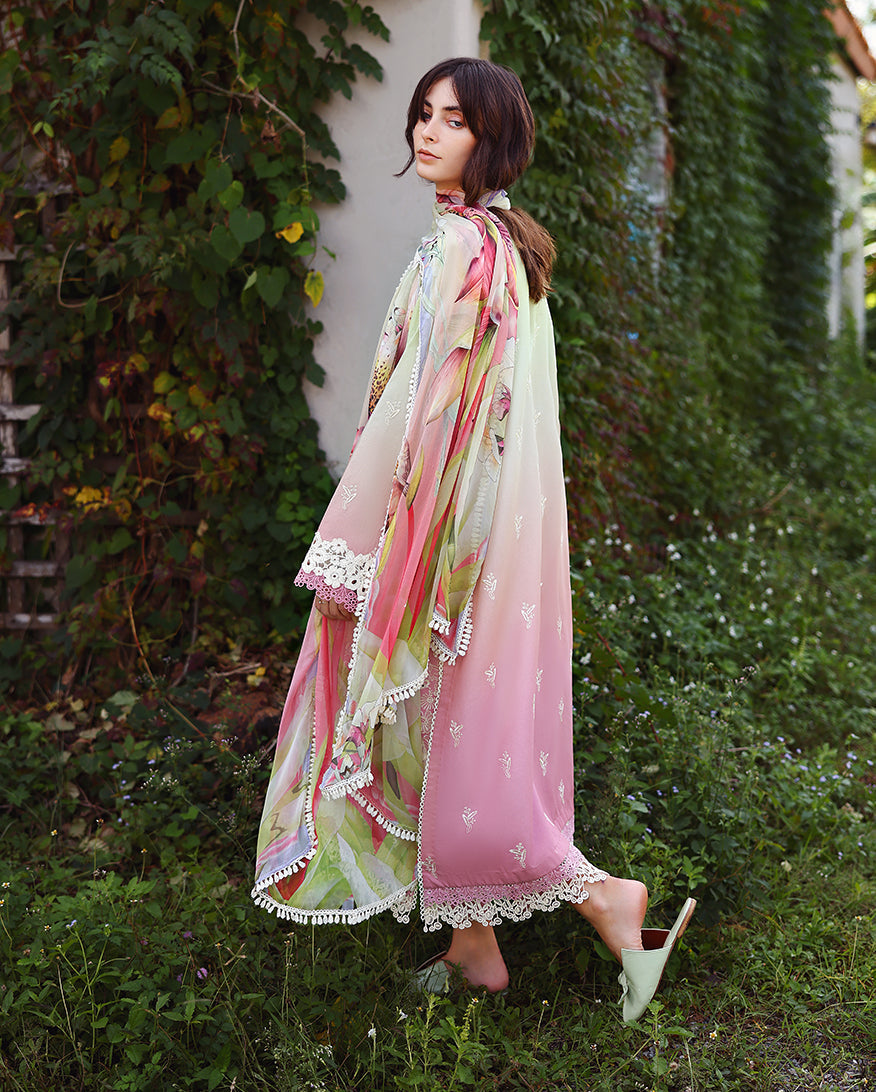 Mushq | Solace | Ombre Chikankari | Petal Pull - House Of Hania