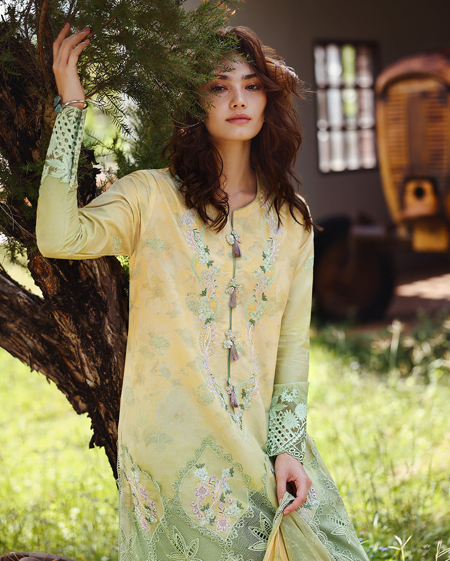 Mushq | Solace | Ombre Chikankari | Quiet Bloom - House Of Hania