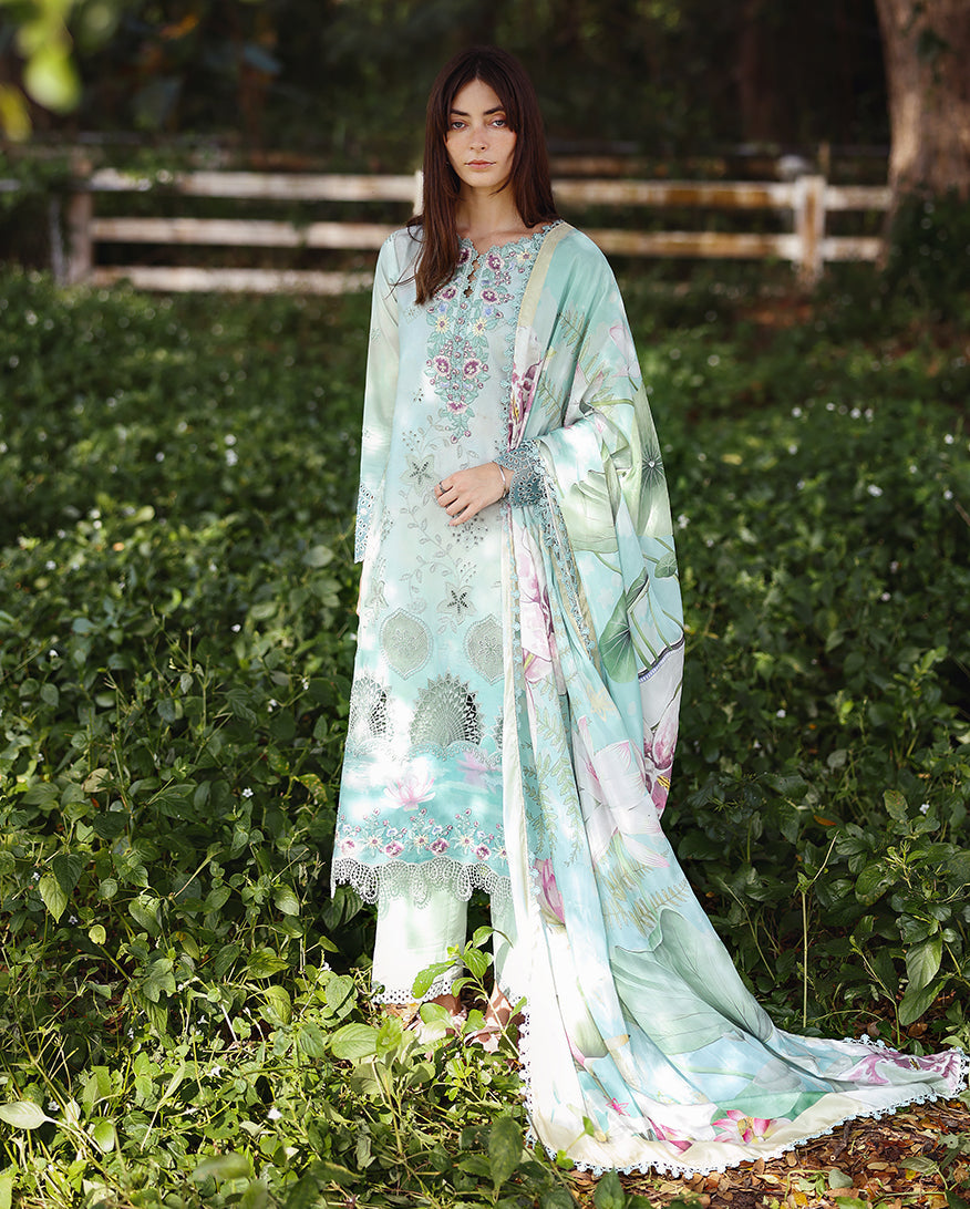 Mushq | Solace | Ombre Chikankari | Tranquil Muse - House Of Hania
