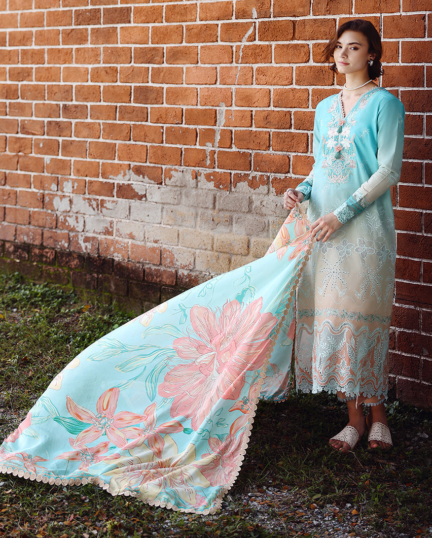 Mushq | Solace | Ombre Chikankari | Whispered Dawn - House Of Hania