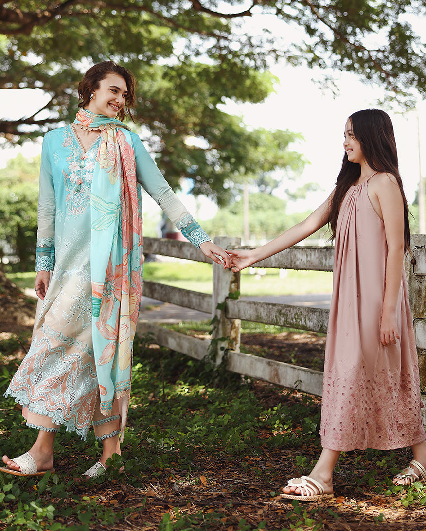 Mushq | Solace | Ombre Chikankari | Whispered Dawn - House Of Hania