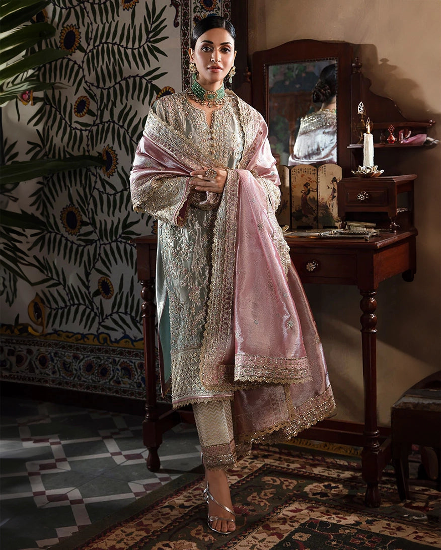 Mushq | Sunehri Lama Silk | Amaya - House Of Hania