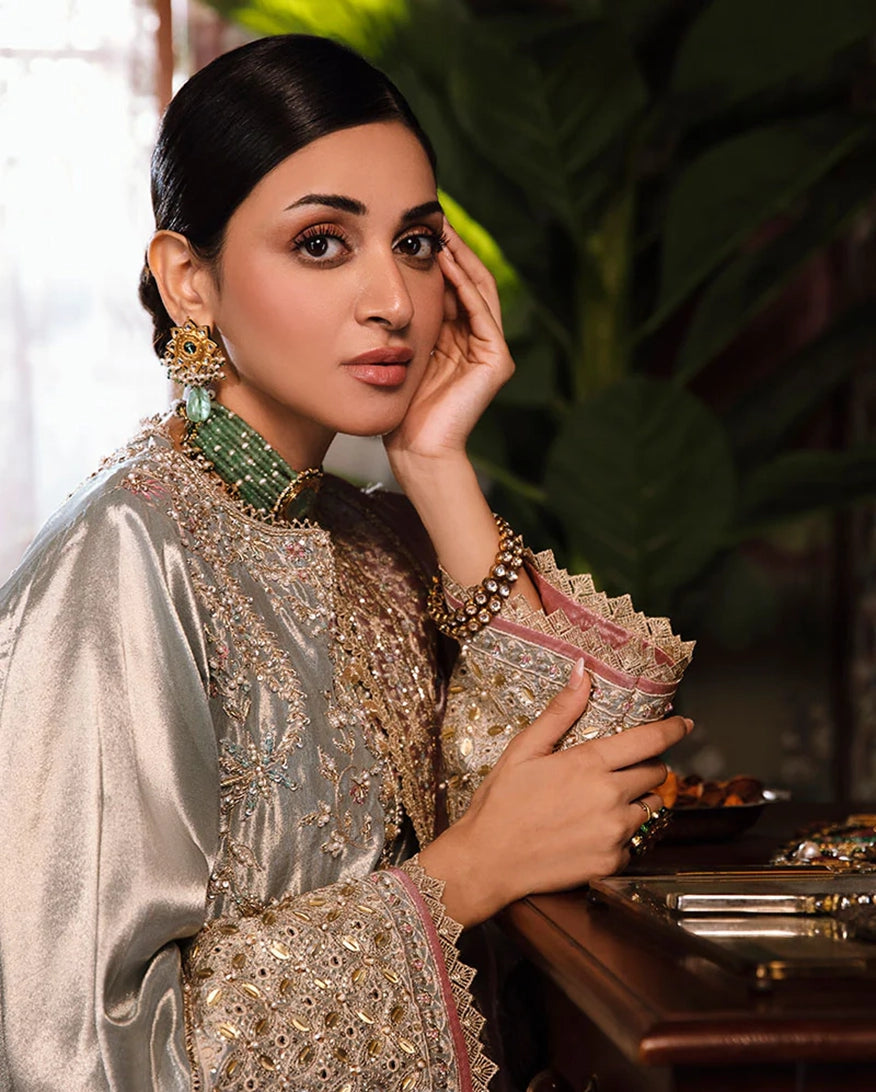 Mushq | Sunehri Lama Silk | Amaya - House Of Hania