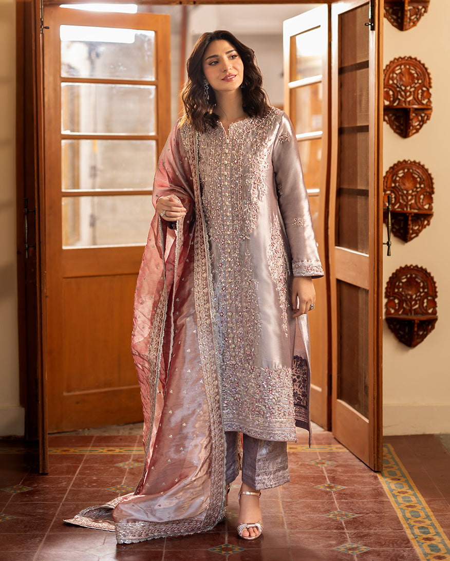 Mushq | Sunehri Lama Silk | Anoushay - House Of Hania