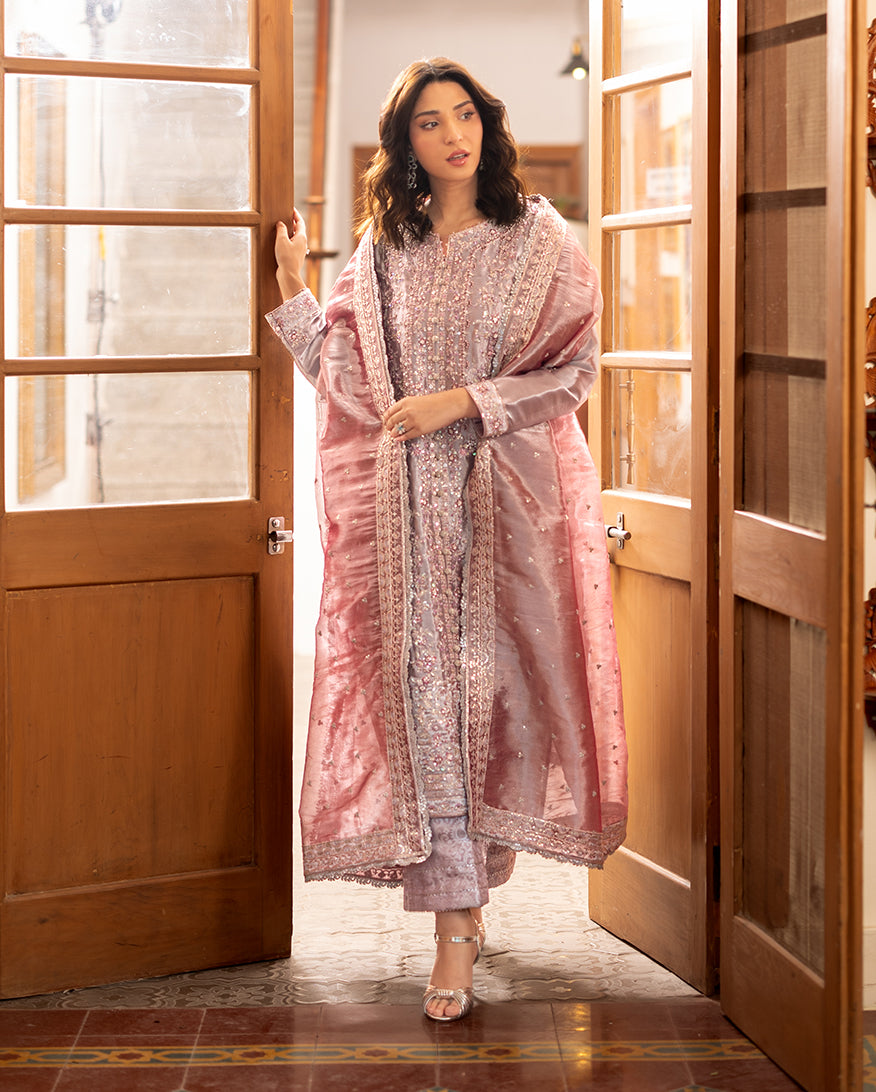 Mushq | Sunehri Lama Silk | Anoushay - House Of Hania
