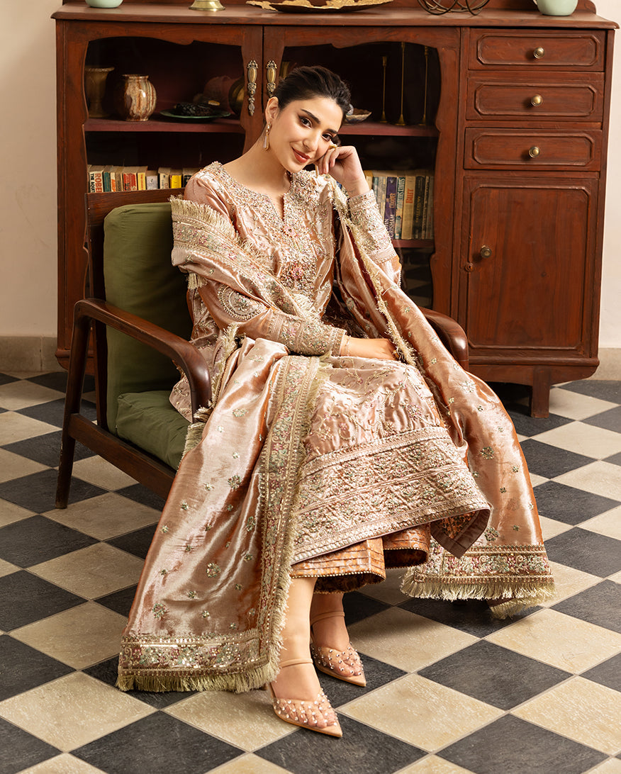 Mushq | Sunehri Lama Silk | Bakht - House Of Hania