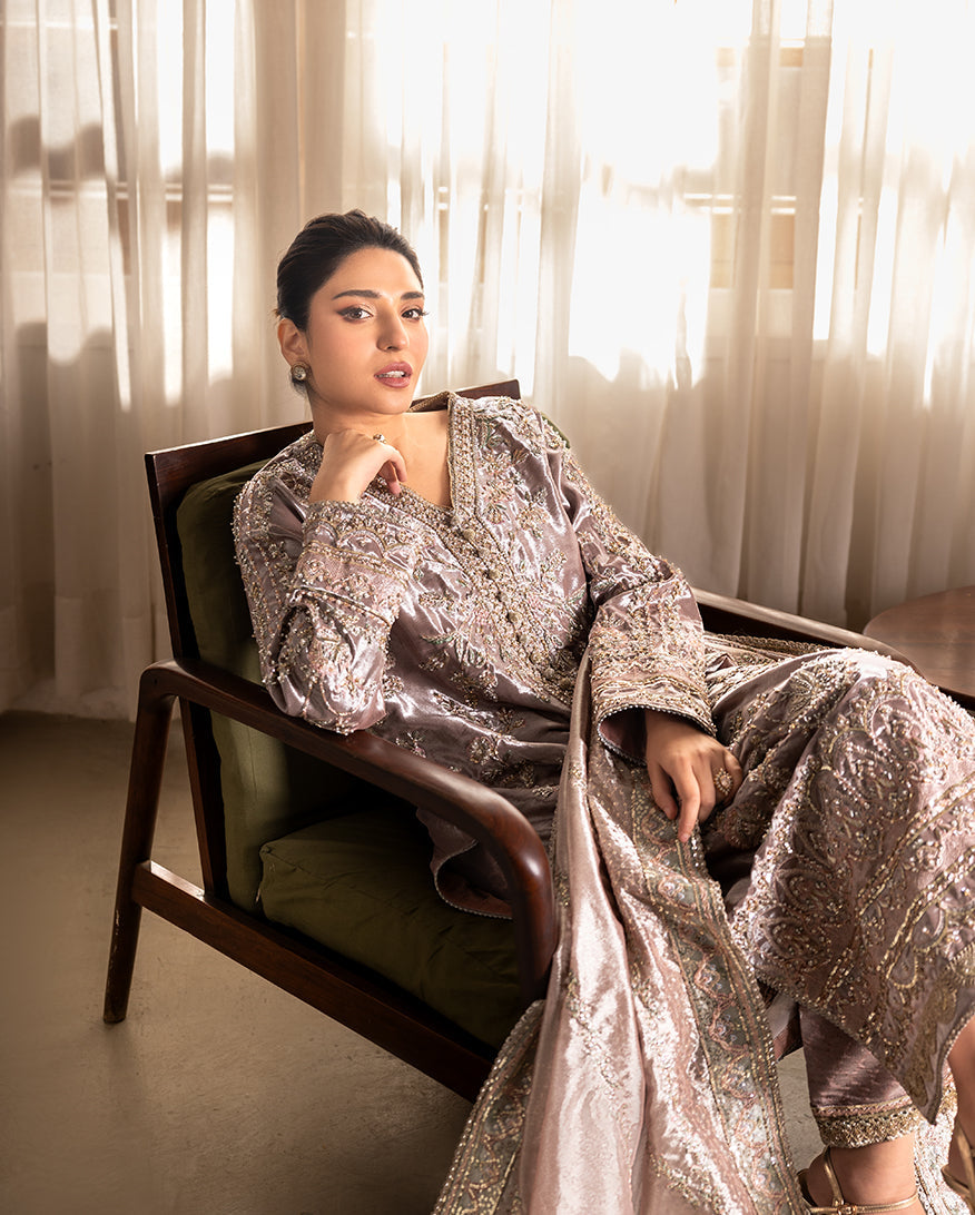 Mushq | Sunehri Lama Silk | Hamna - House Of Hania