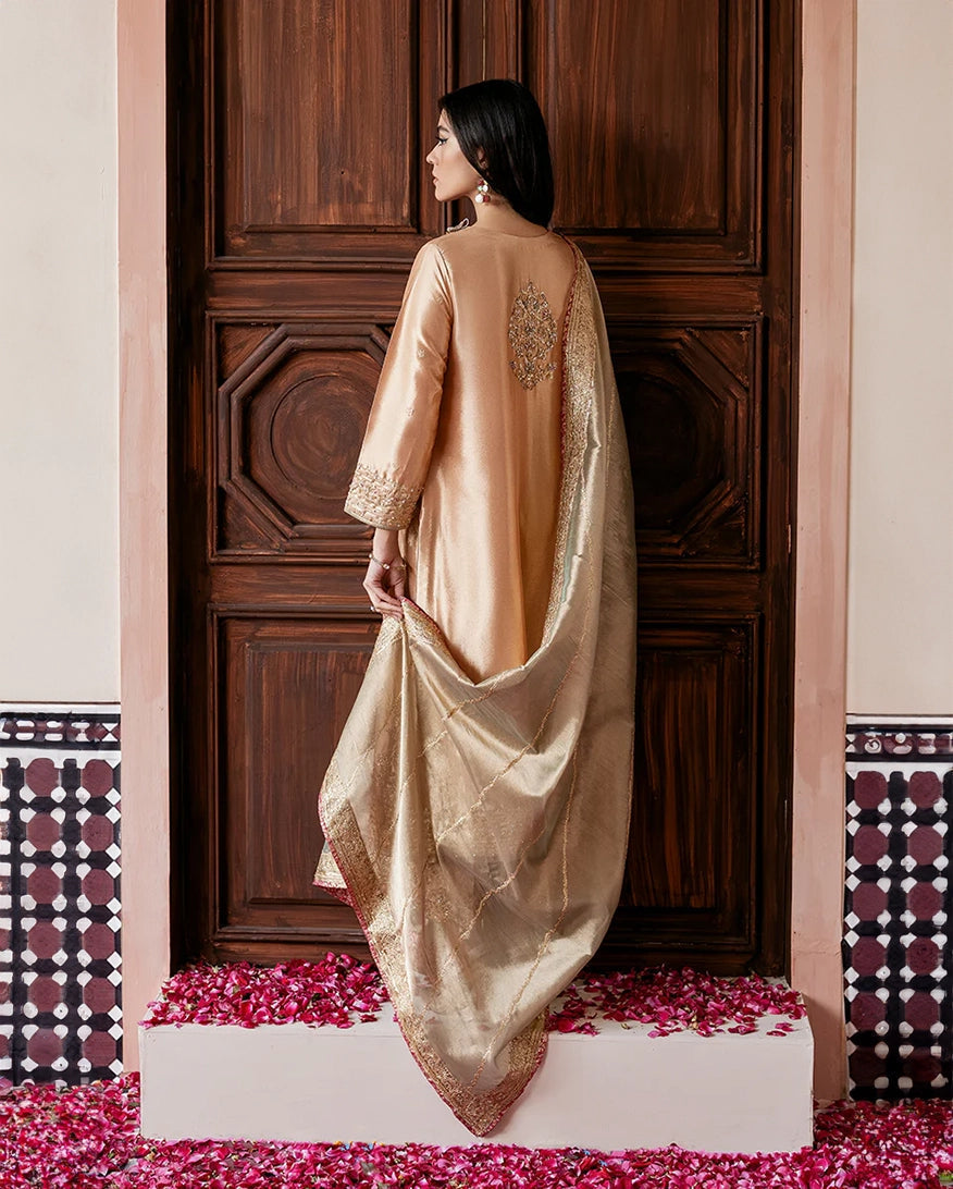 Mushq | Sunehri Lama Silk | Parisa - House Of Hania