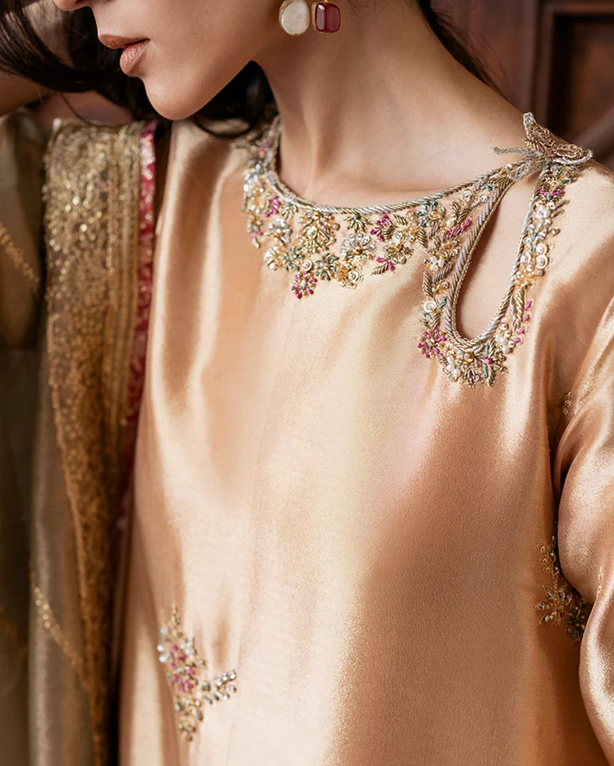Mushq | Sunehri Lama Silk | Parisa - House Of Hania