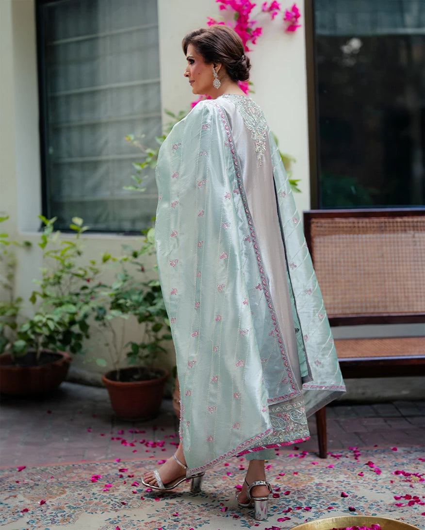 Mushq | Sunehri Lama Silk | Resham - House Of Hania