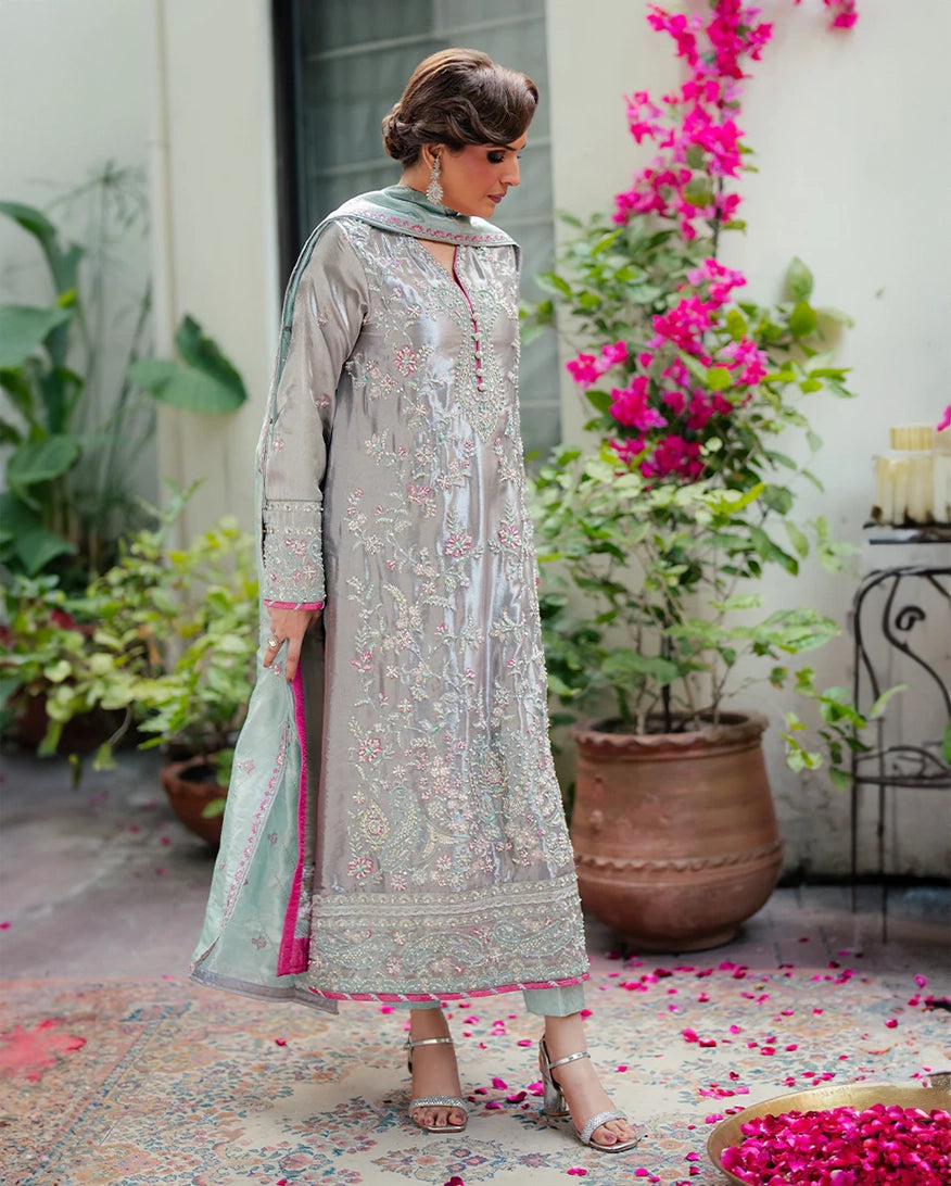 Mushq | Sunehri Lama Silk | Resham - House Of Hania