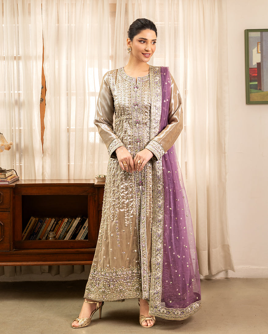 Mushq | Sunehri Lama Silk | Rumsha - House Of Hania