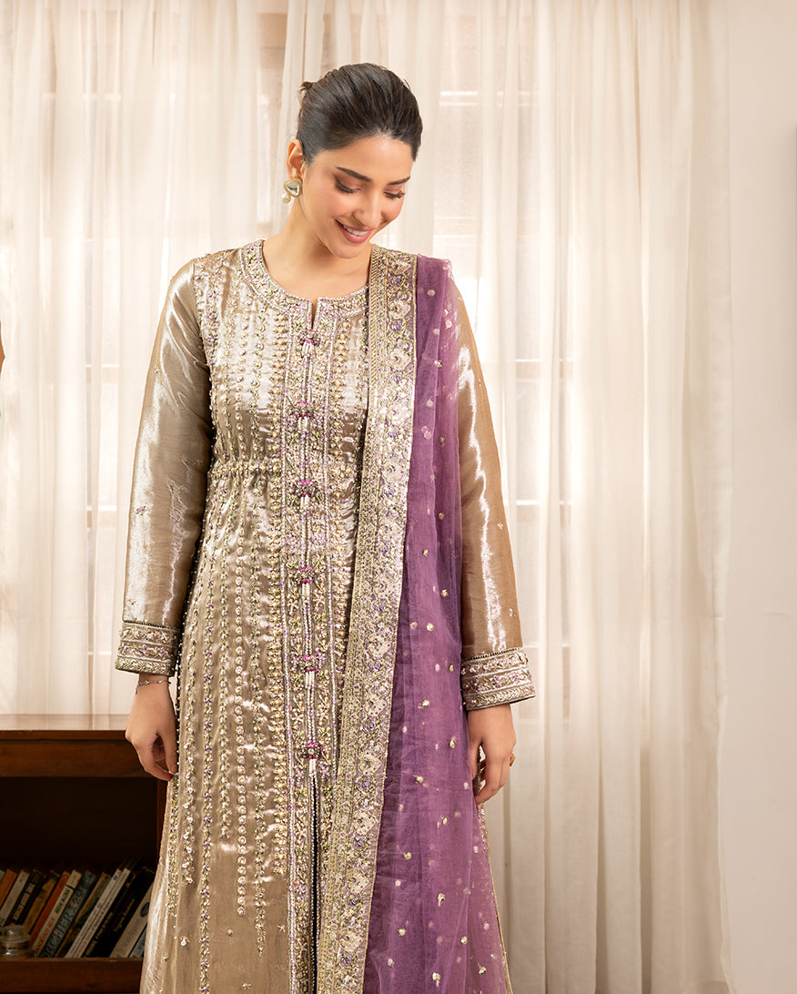 Mushq | Sunehri Lama Silk | Rumsha - House Of Hania