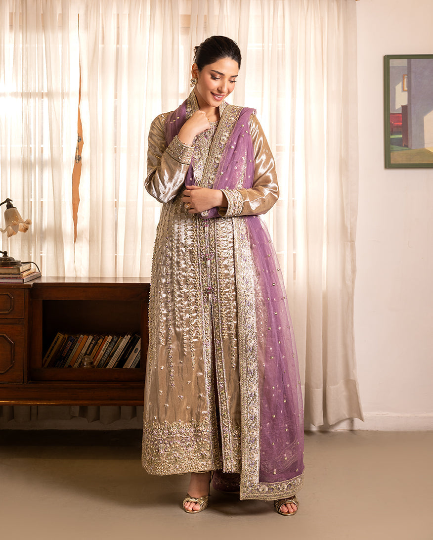 Mushq | Sunehri Lama Silk | Rumsha - House Of Hania