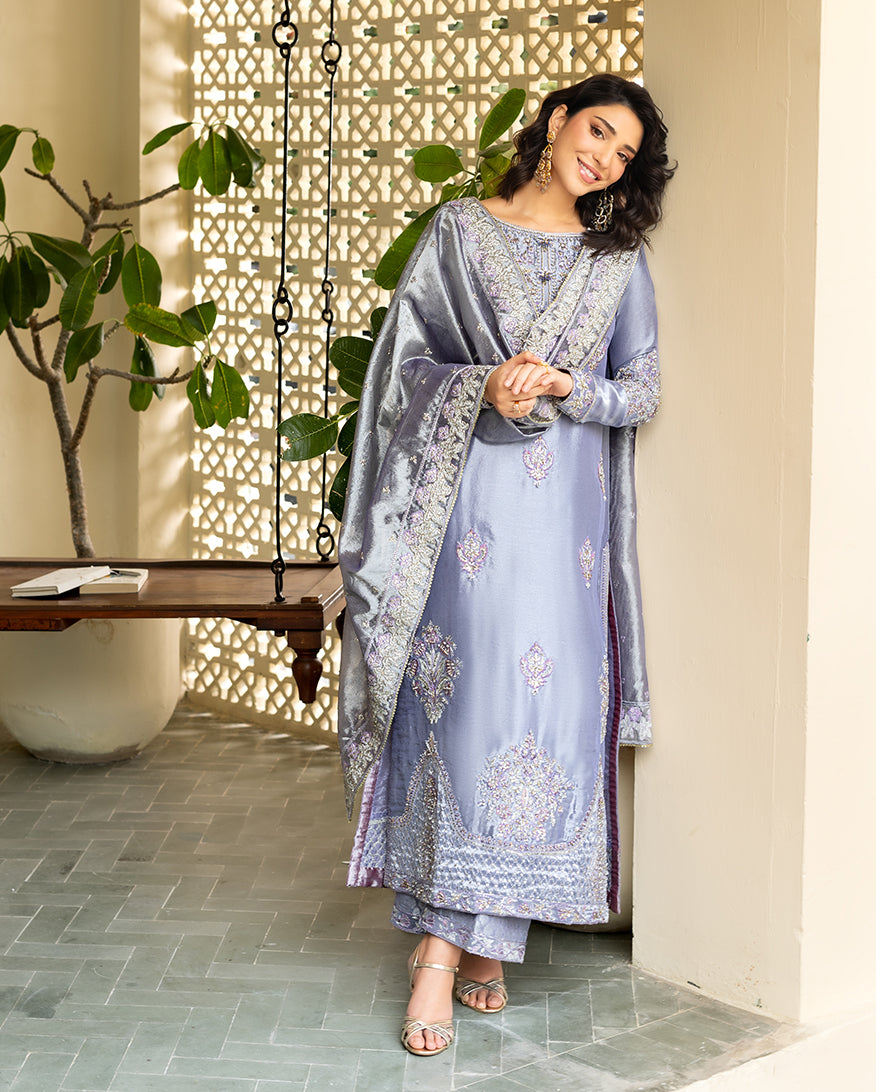 Mushq | Sunehri Lama Silk | Samiya - House Of Hania
