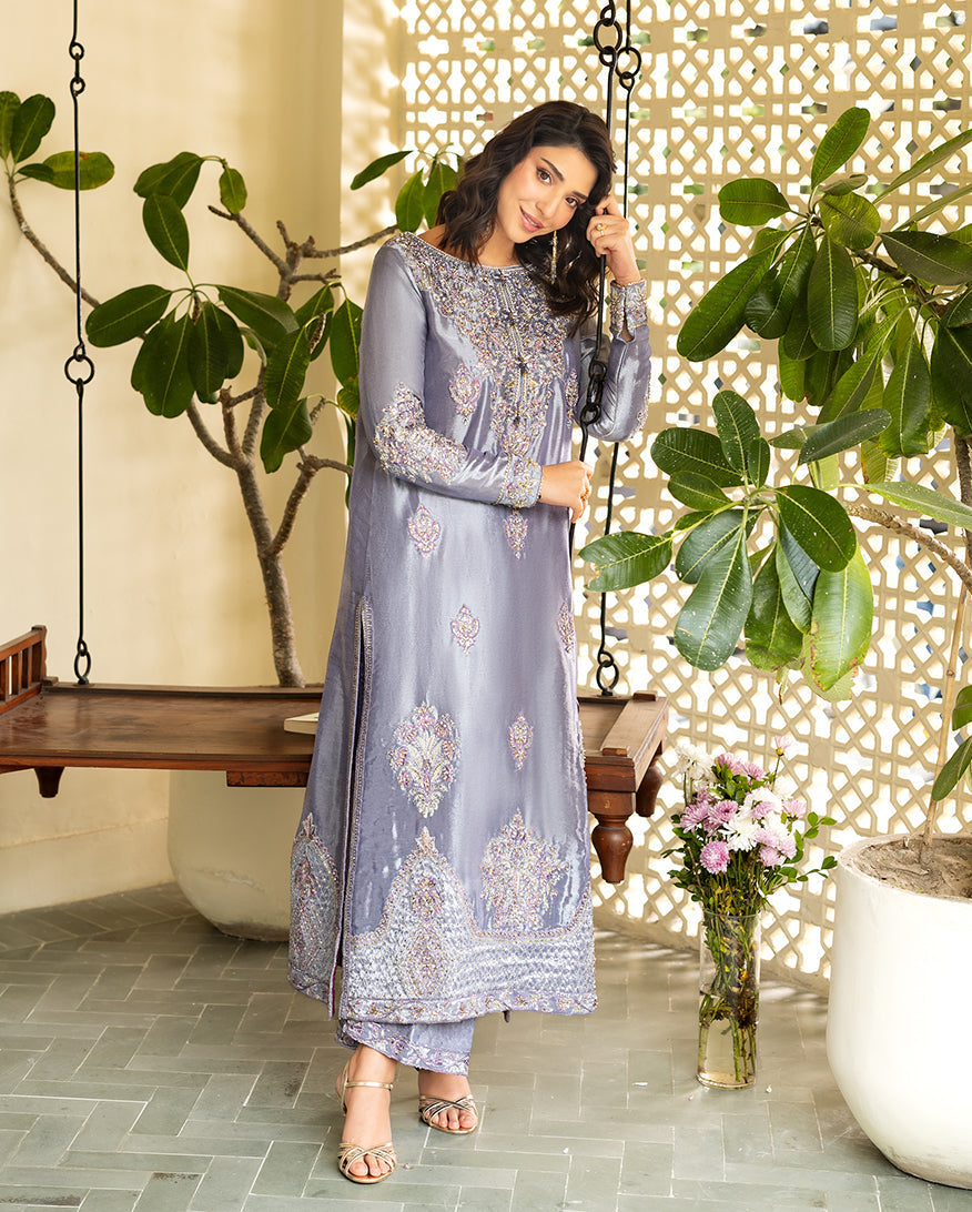 Mushq | Sunehri Lama Silk | Samiya - House Of Hania